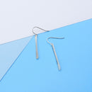 Vertical Short Bar Earring in Silver
