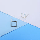 Diamond Post Earring Sm in Silver