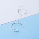 Double Hoop Post Earring Sm in Silver