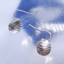 Hammered 1/2" Silver Disc Earring