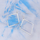 Diamond Drop Earring Sm in Silver