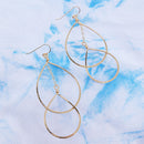 Interlocking Teardrop XL Dangle Earring in Gold
