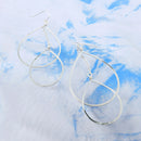 Interlocking Teardrop XL Dangle Earring in Silver