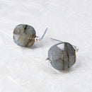 Labradorite Stud Earring in Silver