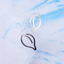 Forged Leaf Post Earring Sm in Silver