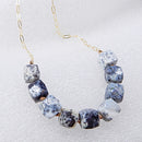 Dendrite Cube Necklace in Gold