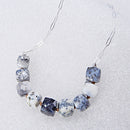 Dendrite Cube Necklace in Silver