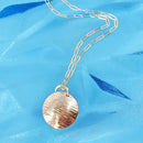 Hammered Disc Necklace in Gold