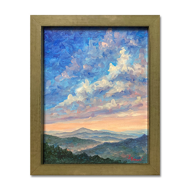 Blue Ridge Clouds 13X16 Oil On Canvas