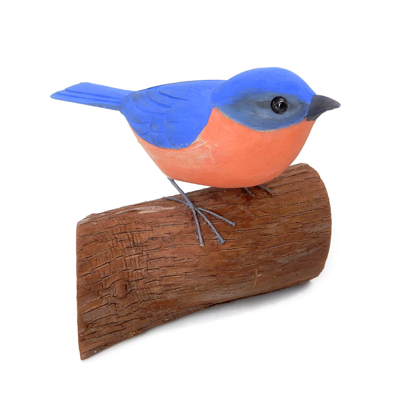 Wood Carved Eastern Bluebird