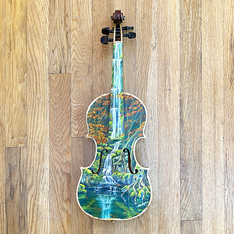 Mossy Falls Oil On Violin
