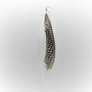 Guinea Hen Feather in Glass Ornament Oblong