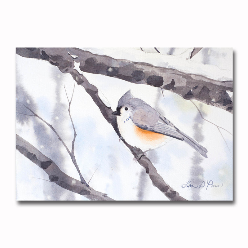 Tufted Titmouse/Snowy Giclee