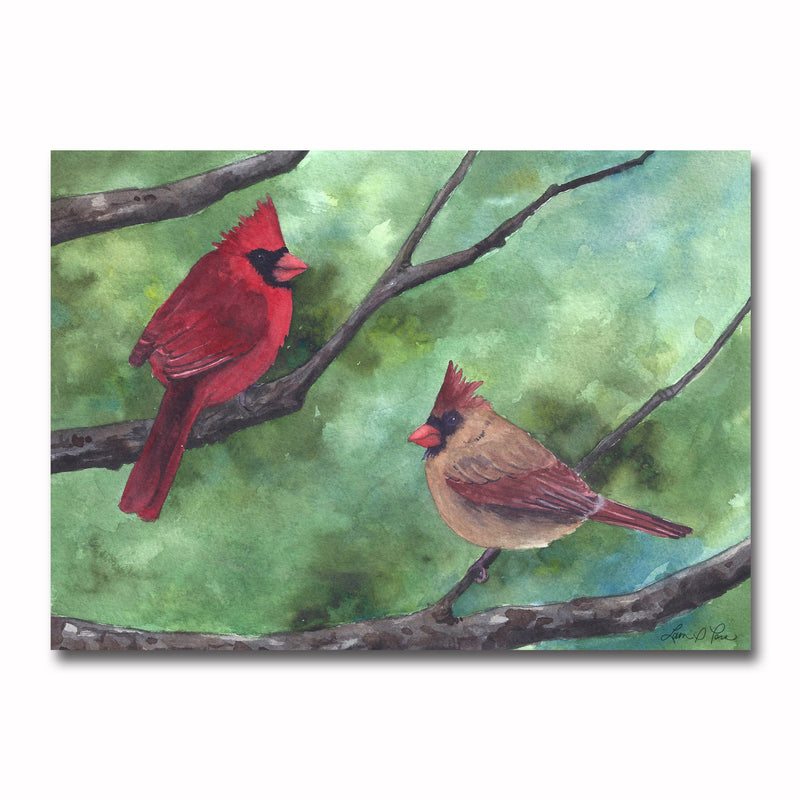 Northern Cardinals (2/Tree) Giclee