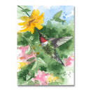 Hummingbird w/Yellow Flower/Splat Giclee