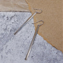 Long Silver Bar Earring