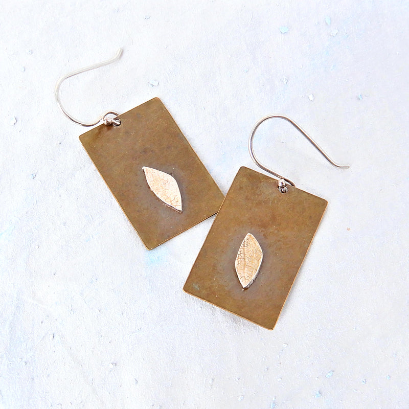 Square Leaf Detail Earring