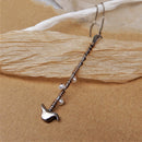 Pearl Wrapped Bird Necklace