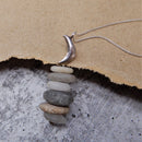 Mountain to Beach Moon Pebble Necklace