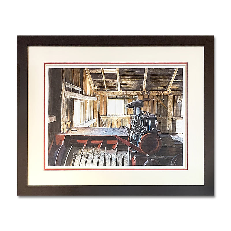 Tractor in Barn 18X22 Watercolor