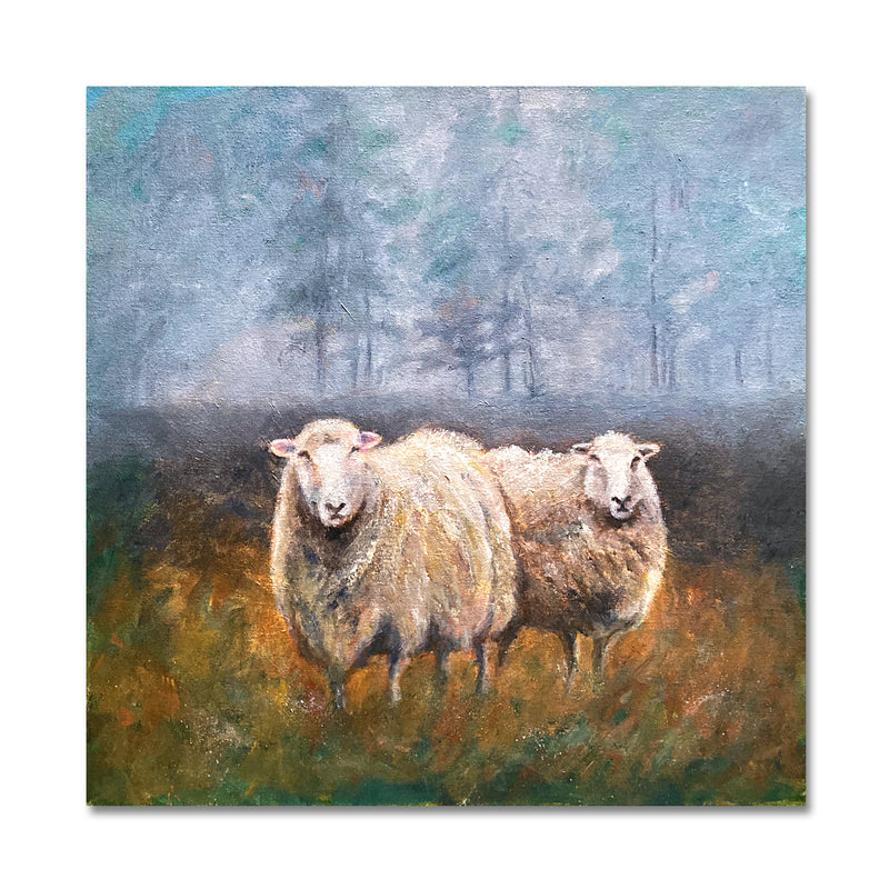 Peek-A-Boo Sheep 20X20 Oil On Canvas