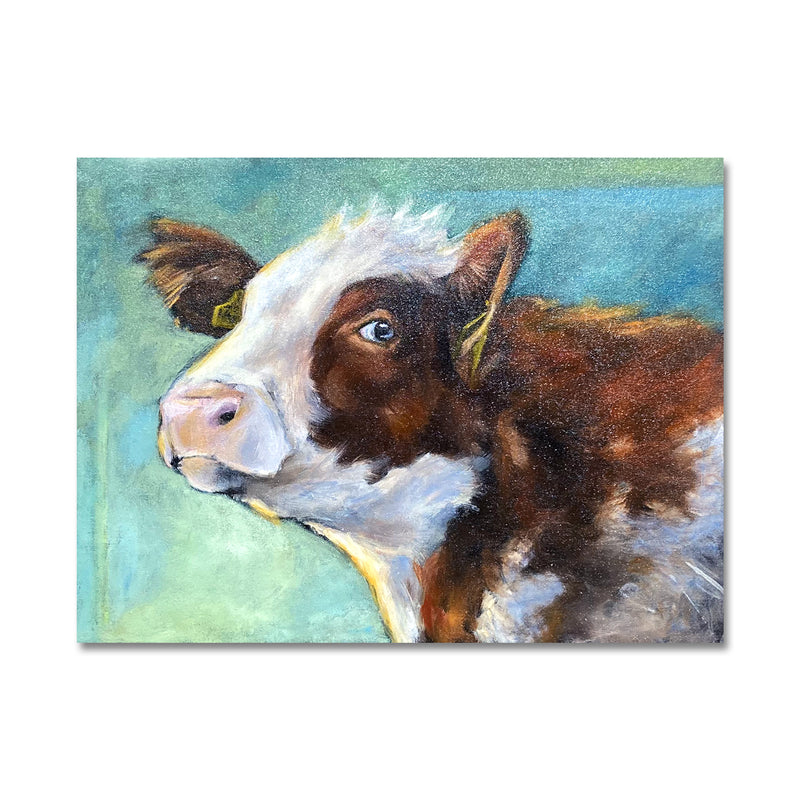 Day Dreaming (Cow) 18X24 Oil On Canvas