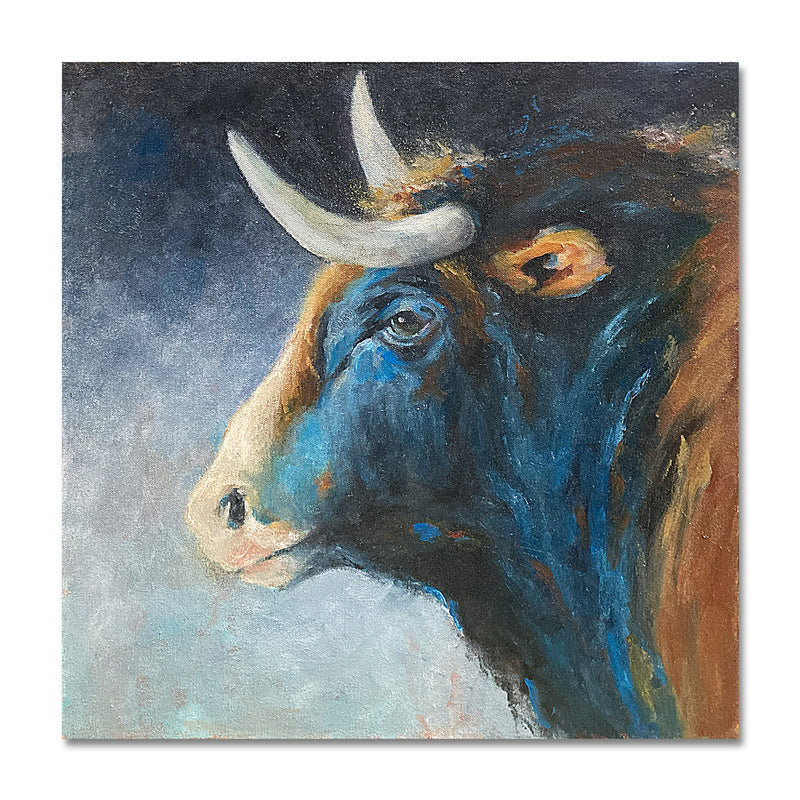 Jack (Bull) 18X18 Oil On Canvas