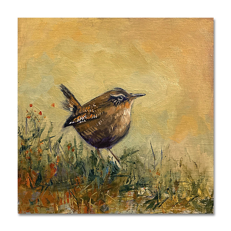 Time To Rest (Wren) 8X8 Oil On Board