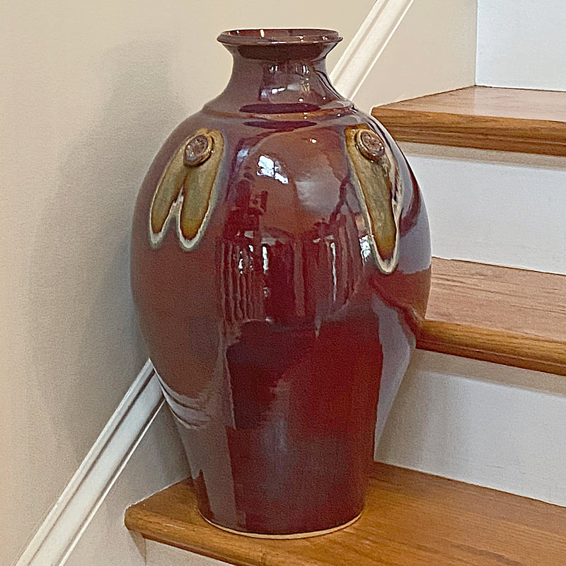 Burgundy Vessel Large