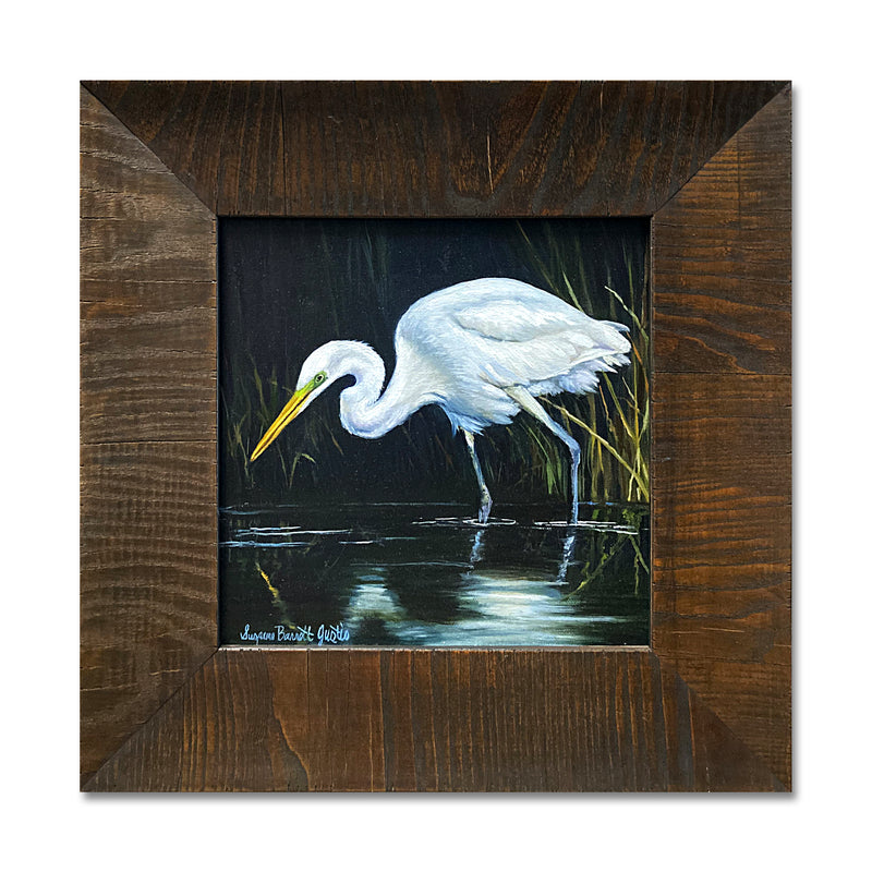 White Egret 18X18 Oil On Canvas