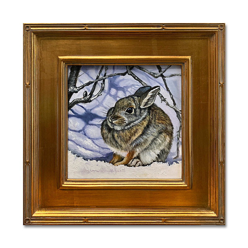 Snowy Rabbit 16X16 Oil On Canvas