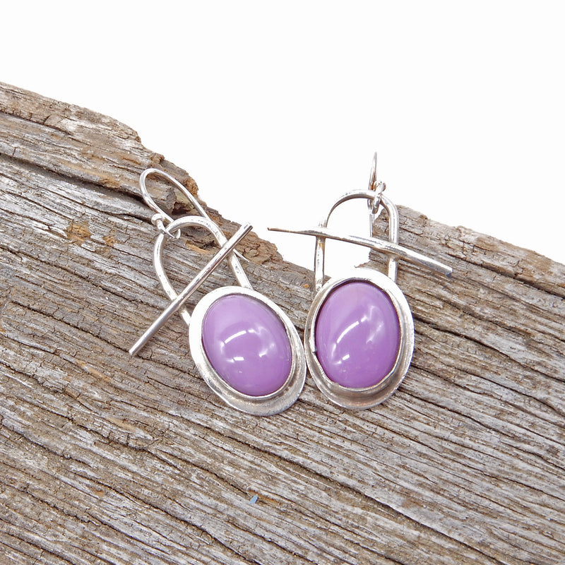 Lavender Agate Earrings