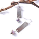 Lavender Pearl and Silver Earrings