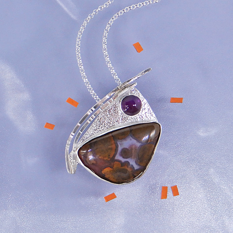 Amethyst and Agate Necklace