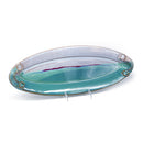 Oval Bread Tray w/Handles Green