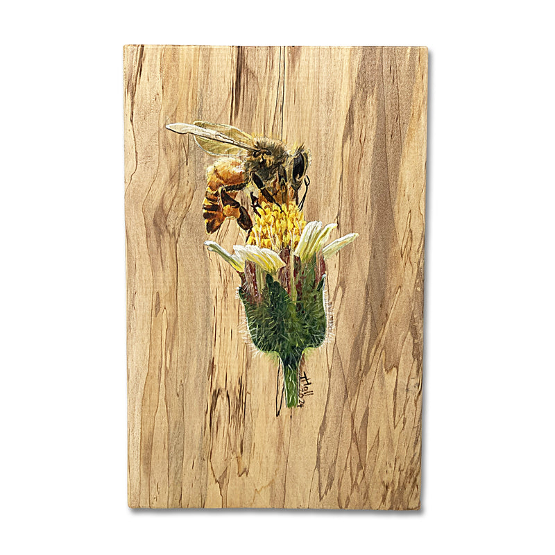Bee/Flower Acrylic On Ambrosia Maple