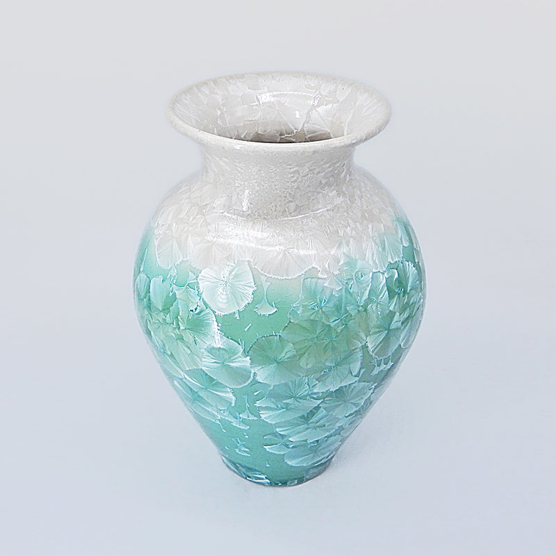 Ilsley Green and White Vase
