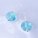 Lotus Flower Engraved Earrings