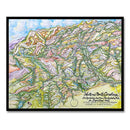 Appalachian Trail Through Western North Carolina Map 16X20