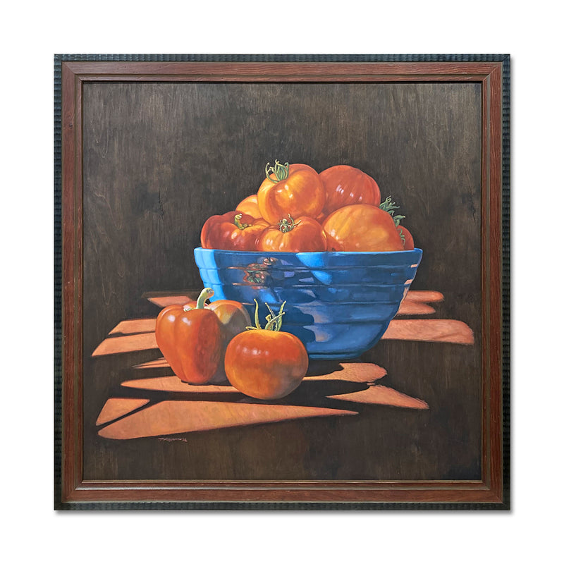 Bounty (Blue Bowl) 27X27 Oil On Wood