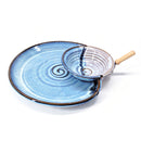 Plate w/Cup-Spreader Knife Sky