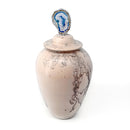 Horsehair Raku/Agate Lidded Vase